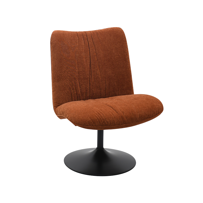Rode kleur vrijetijdsstoel met ronde basis